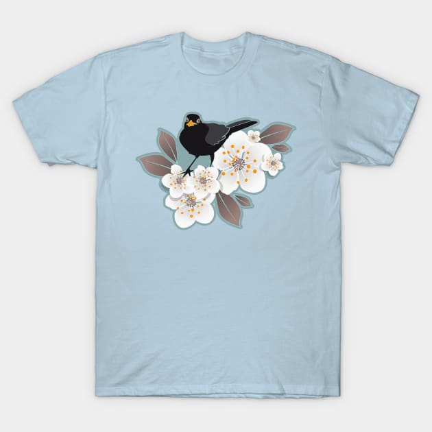 Waiting for the cherries // blue background T-Shirt by SelmaCardoso